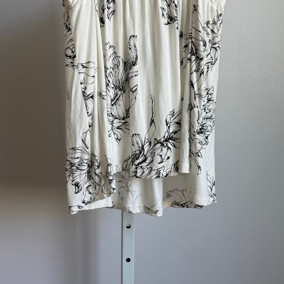 Soma sz M White & Black Floral‎ Lace-Trim Cami Top - Picture 7 of 7